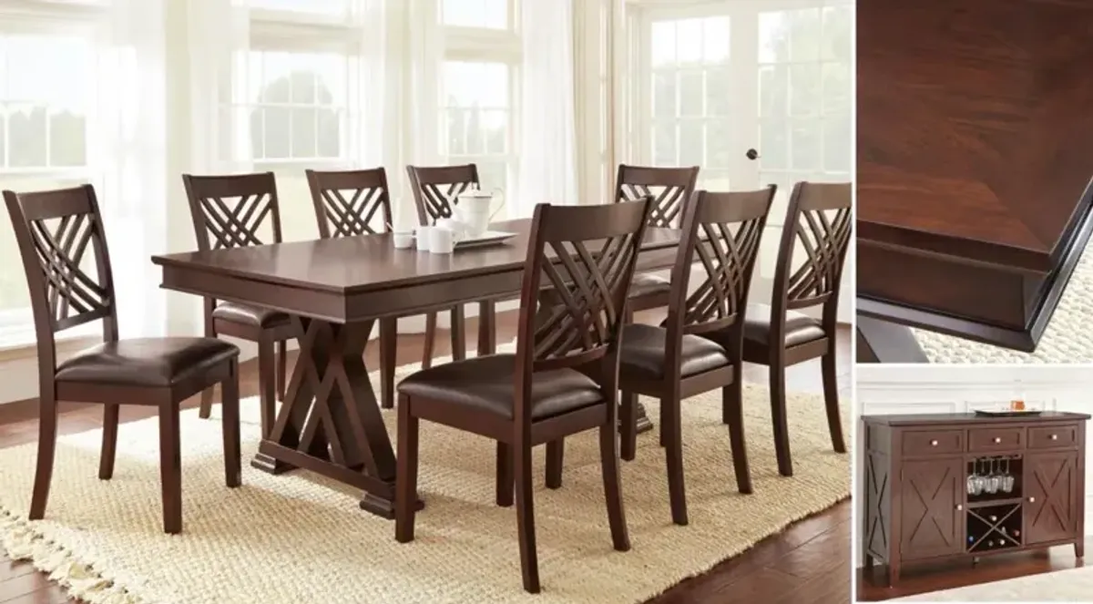 Steve Silver 7-Piece Adrian Table with 6 Side Chairs