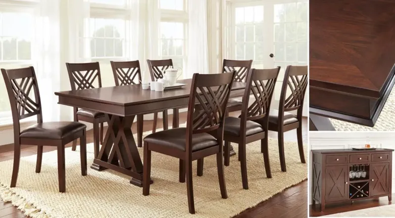 7 PIECE ADRIAN TABLE W/6 SIDE CHAIRS