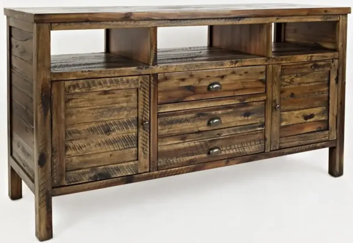 Jofran Artisans Craft 60 Inch Dakota Oak Media Entertainment TV Stand