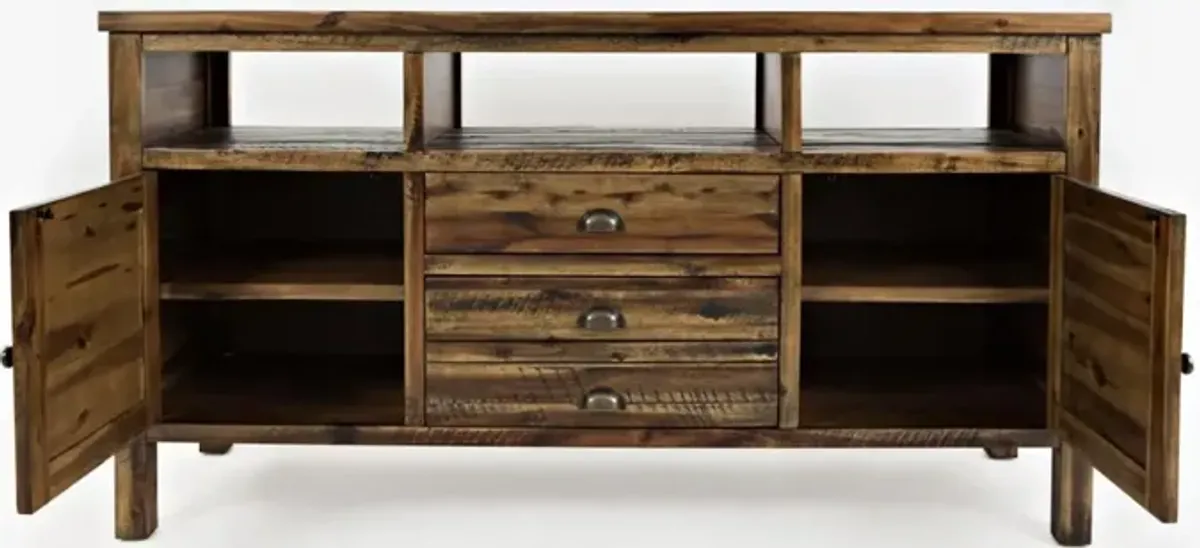 Jofran Artisans Craft 60 Inch Dakota Oak Media Entertainment TV Stand