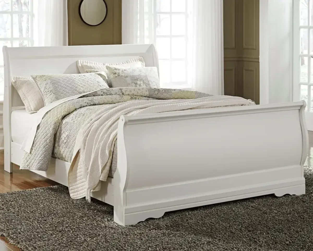 Ashley Anarasia White Queen Sleigh Bed