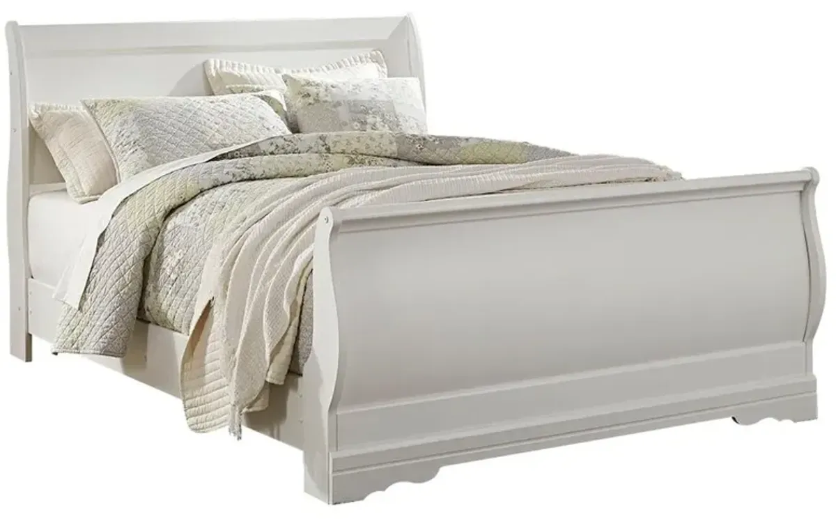 Ashley Anarasia White Queen Sleigh Bed