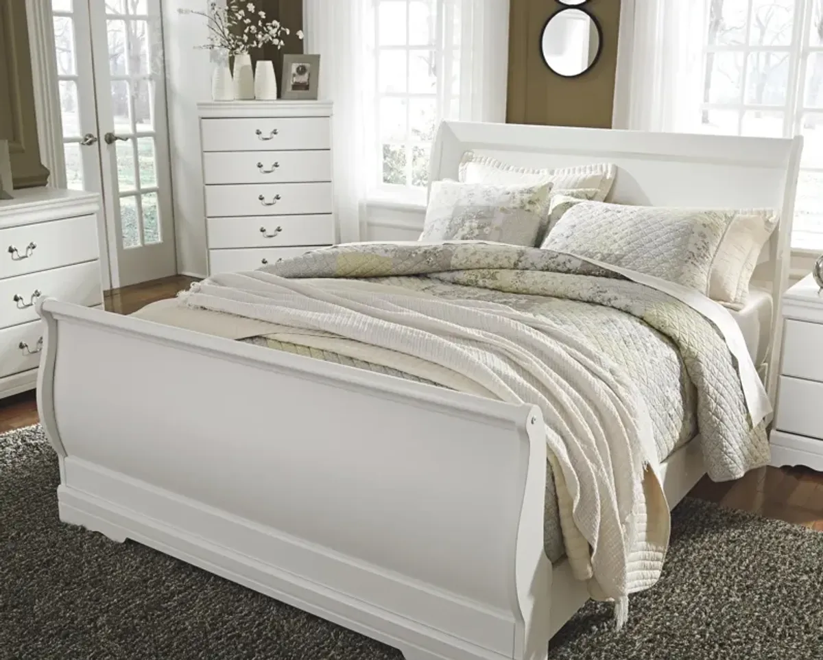 Ashley Anarasia White Queen Sleigh Bed