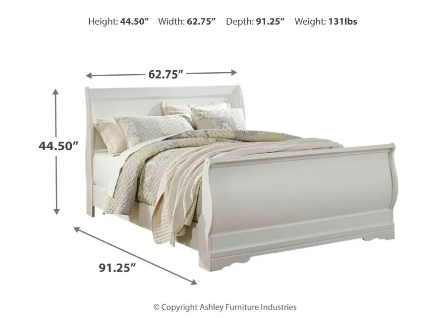 ANARASIA QUEEN SLEIGH BED WHITE SIGNATURE DESIGN