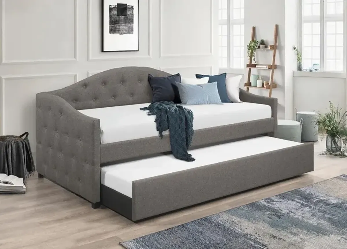 Coaster Sadie Upholstered Twin Daybed with Trundle Grey