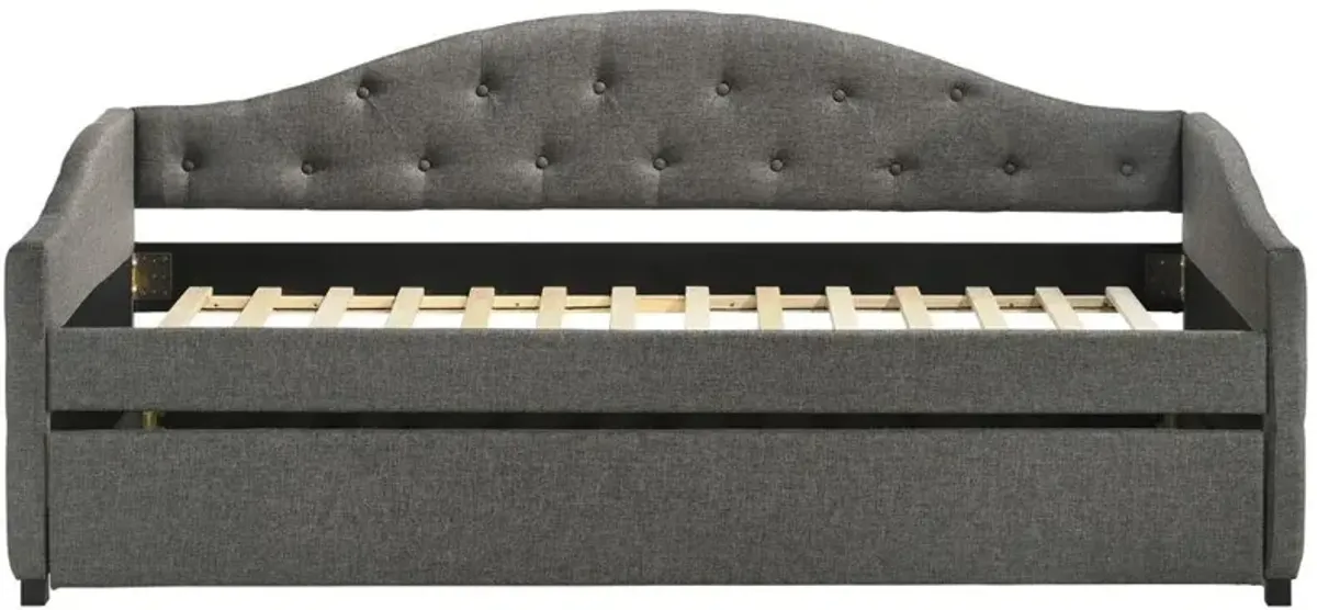 Coaster Sadie Upholstered Twin Daybed with Trundle Grey