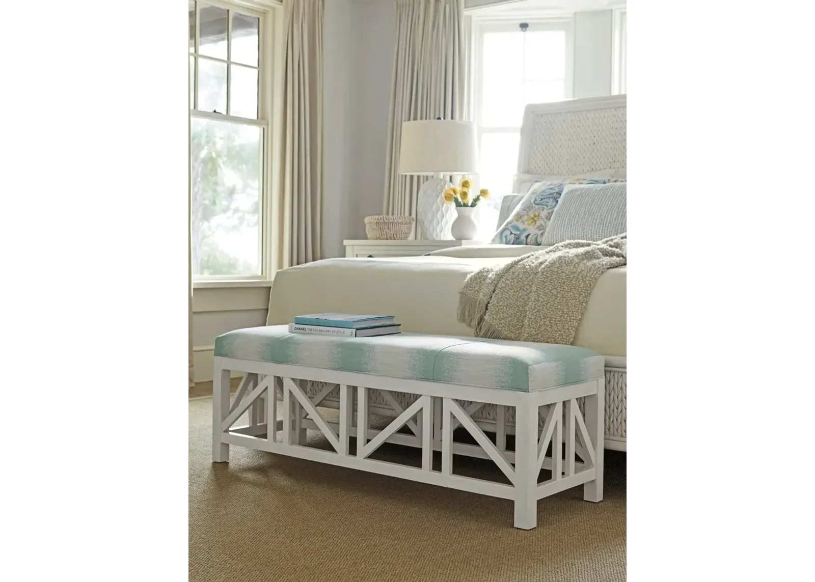 Tommy Bahama Home by Lexington Ocean Breeze White Birkdale Bench