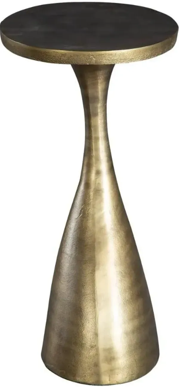 Hekman Antique Brass Shaped Side Table