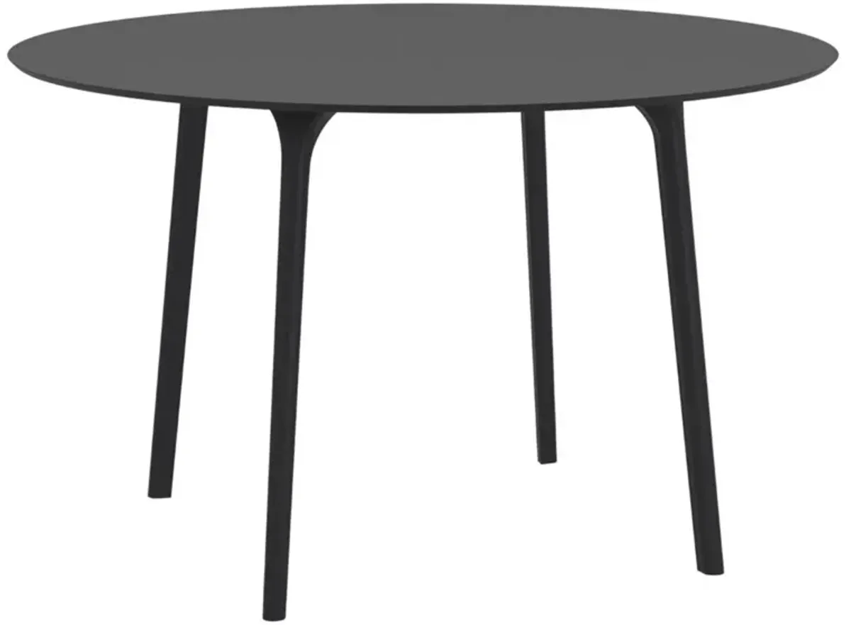 Compamia 47 Inch Maya Round Outdoor Dining Table Black