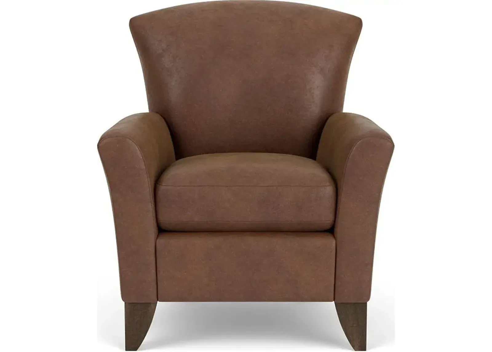 Flexsteel Jupiter Brown Silt Leather Chair