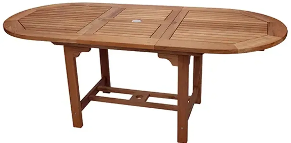 Royal Teak Outdoor Family Oval Medium Expansion Dining Table