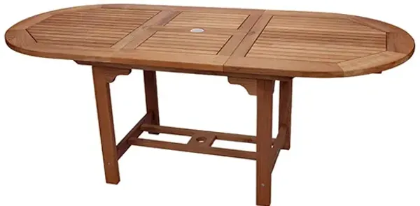 Royal Teak Outdoor Family Oval Medium Expansion Dining Table