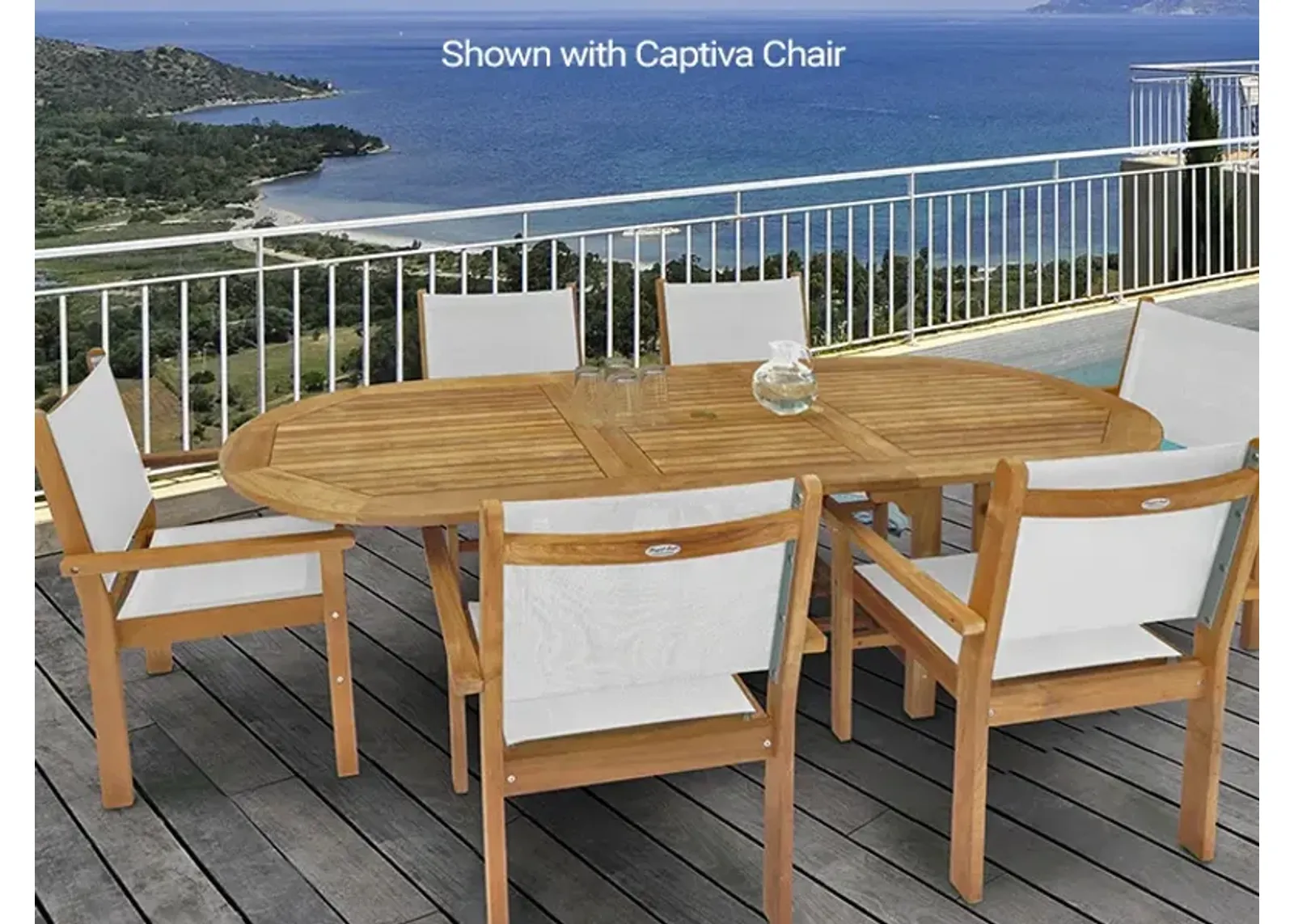 Royal Teak Outdoor Family Oval Medium Expansion Dining Table