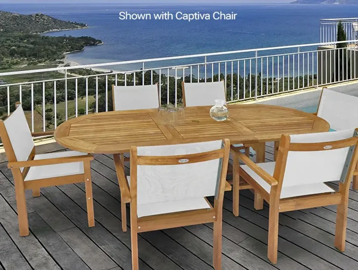 Royal Teak Outdoor Family Oval Medium Expansion Dining Table