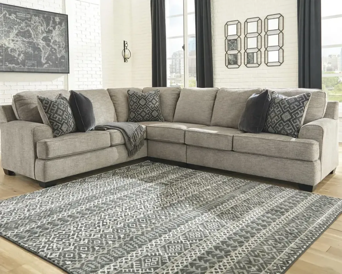 Ashley Bovarian 3-Piece Sectional Casual Stone