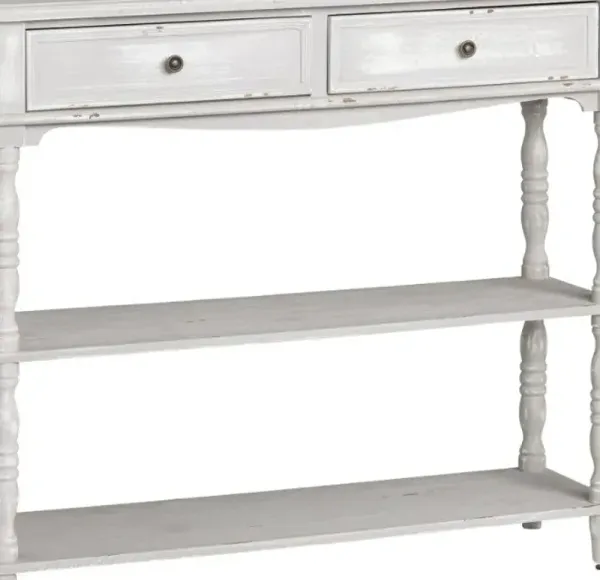 Crestview Weston Chalk Grey Console Table