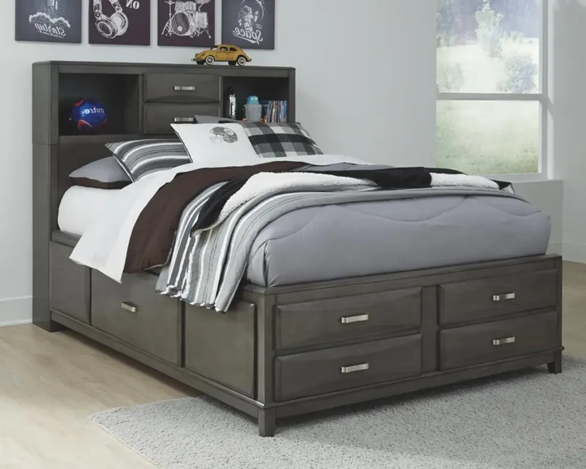 Ashley Caitbrook Gray Full Storage Bed with 7-Drawers