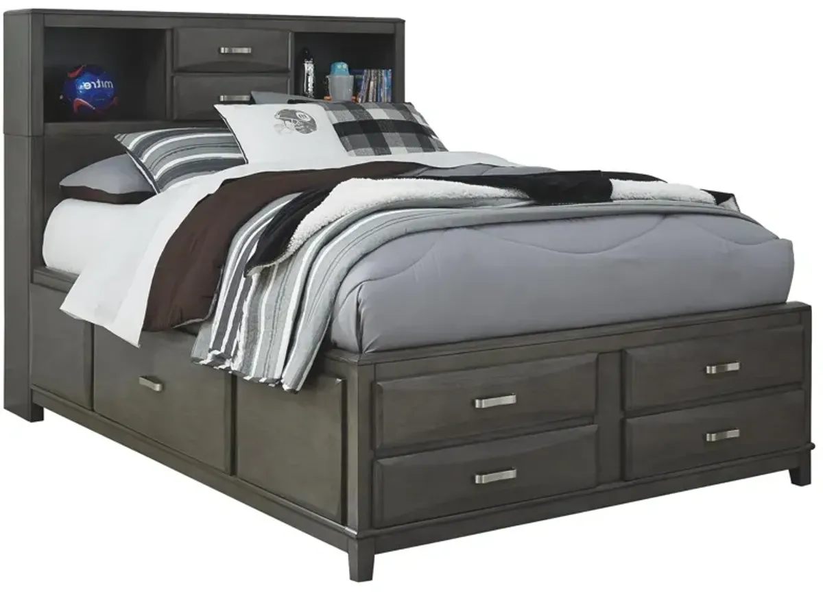 Ashley Caitbrook Gray Full Storage Bed with 7-Drawers