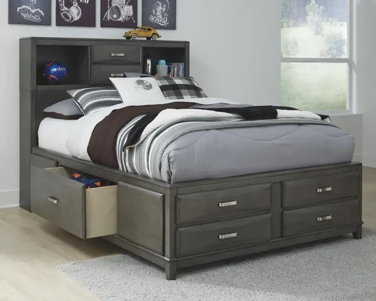 Ashley Caitbrook Gray Full Storage Bed with 7-Drawers