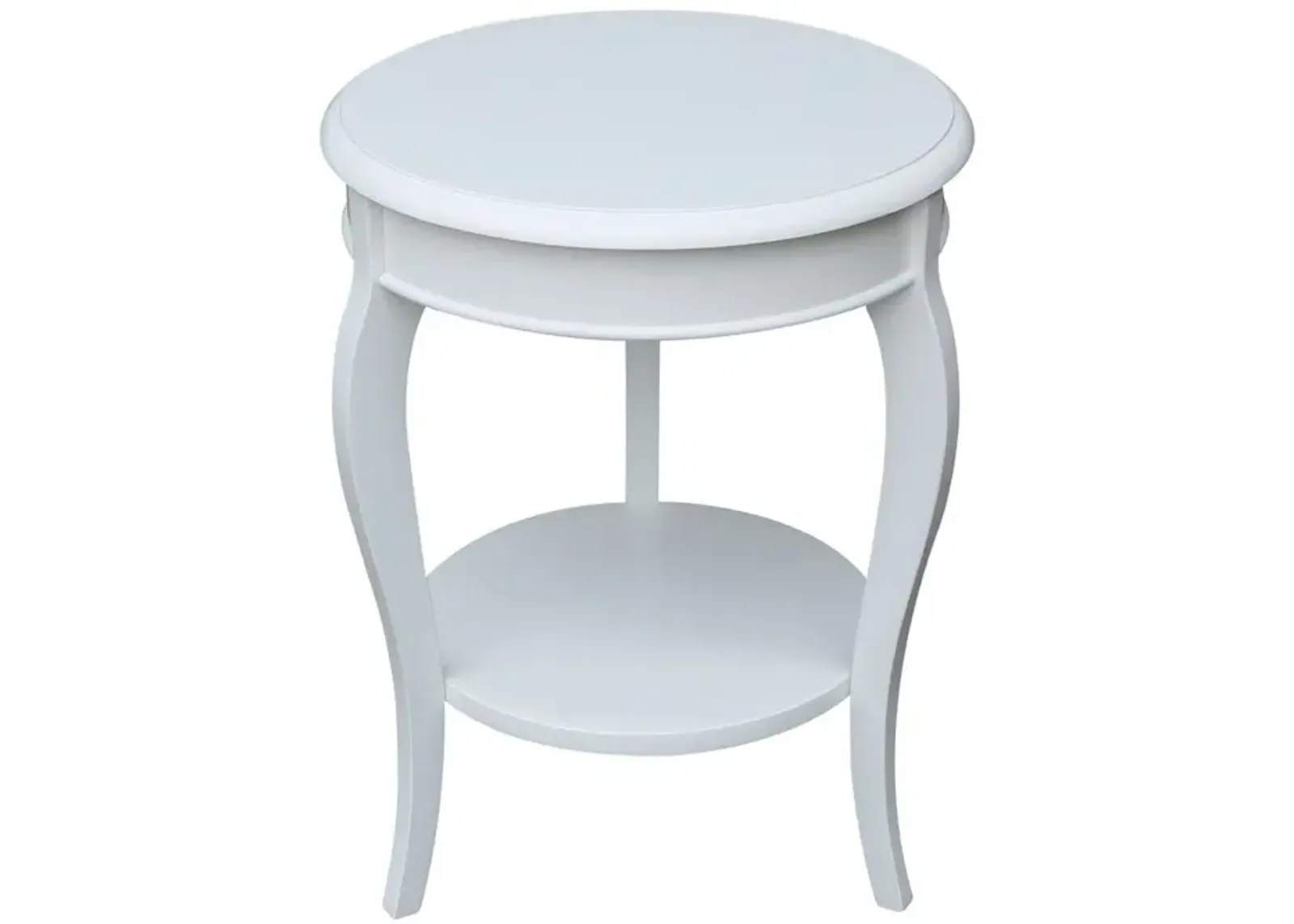 DESTINATIONS CAMBRIA ACCENT TABLE IN PURE WHITE