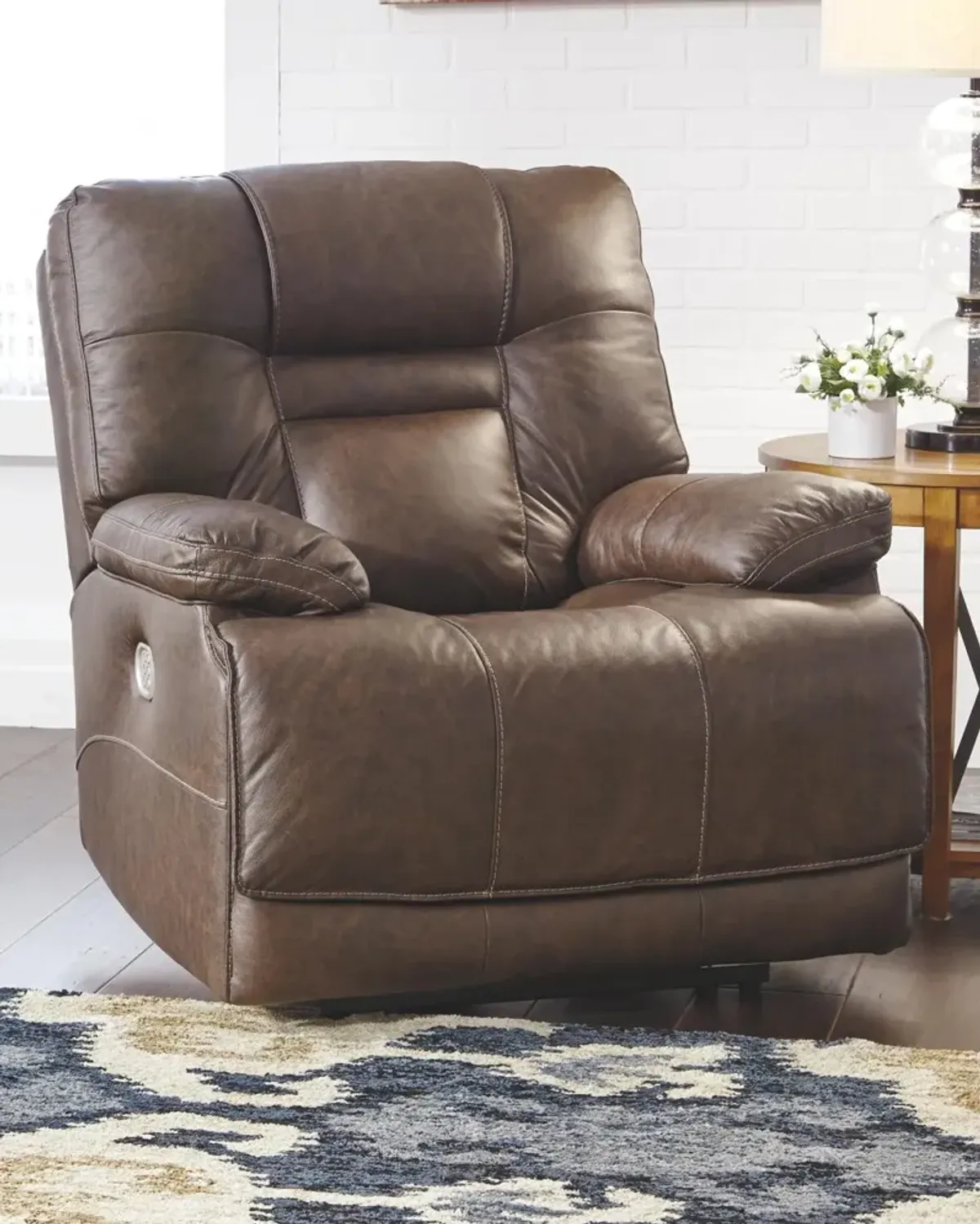 Ashley Wurstrow Umber Power Recliner with Adjustable Headrest