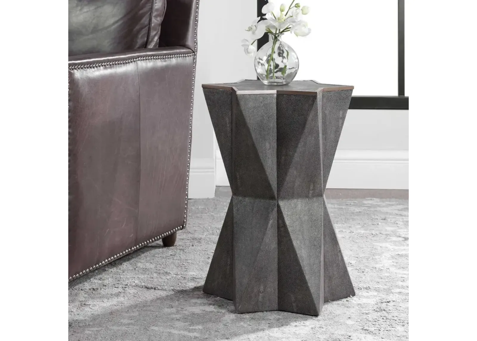 Uttermost Capella Charcoal Gray Accent Table