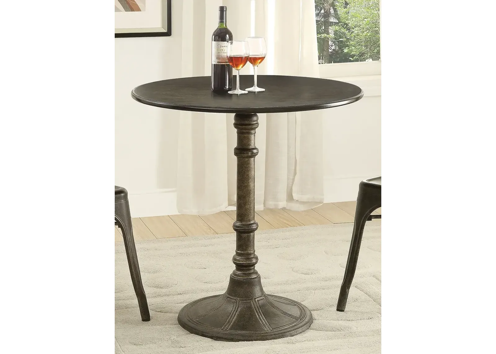 Coaster Oswego Round 30 Inch Bistro Dining Table Bronze