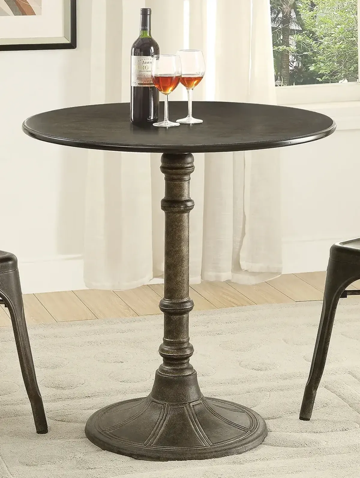 Coaster Oswego Round 30 Inch Bistro Dining Table Bronze