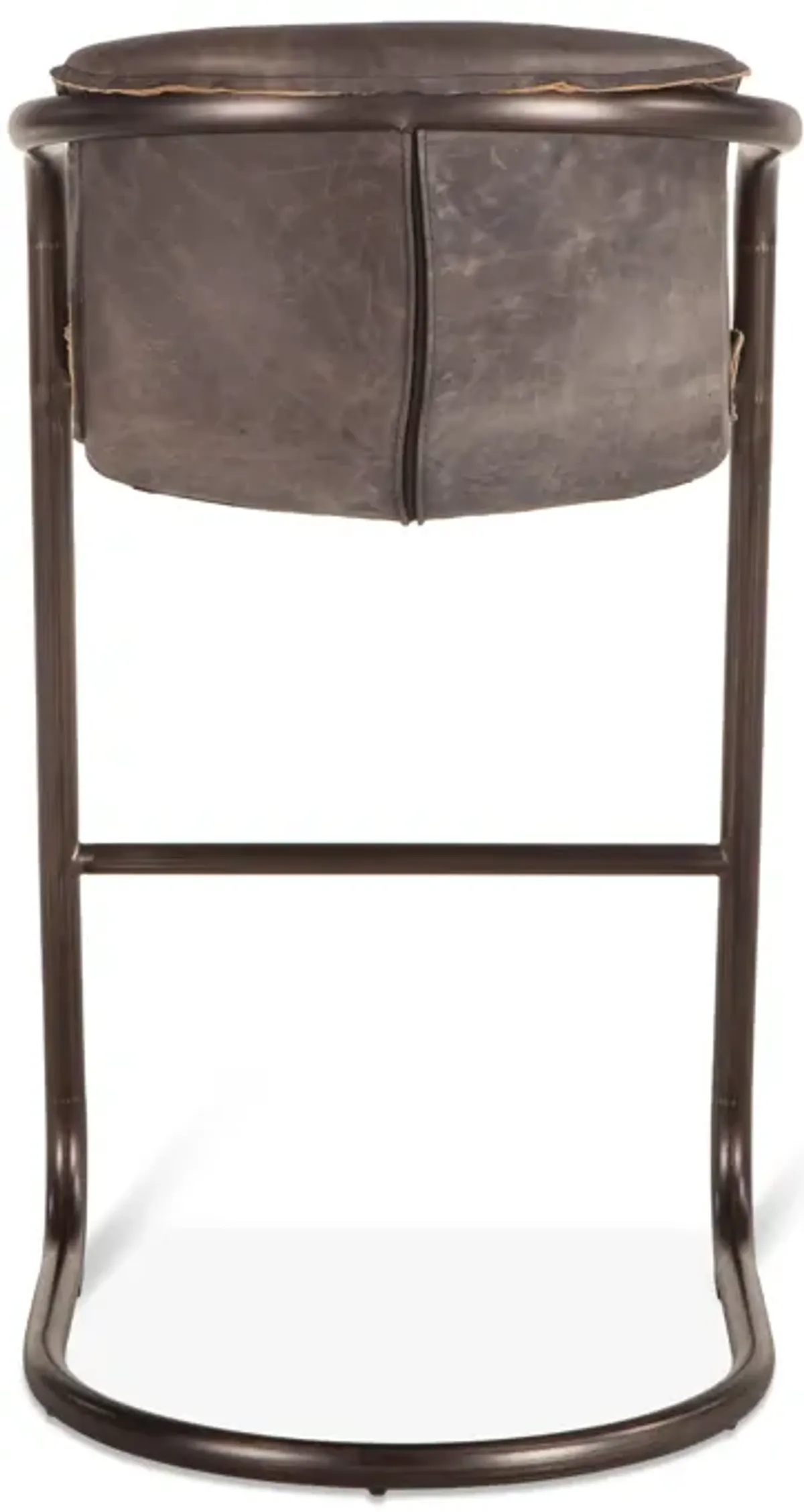 Home Trends Design Portofino Distressed Antique Ebony Leather Bar Chairs