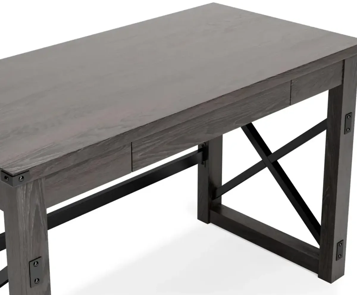 Ashley 48 Inch Freedan Home Office Desk Grayish Brown