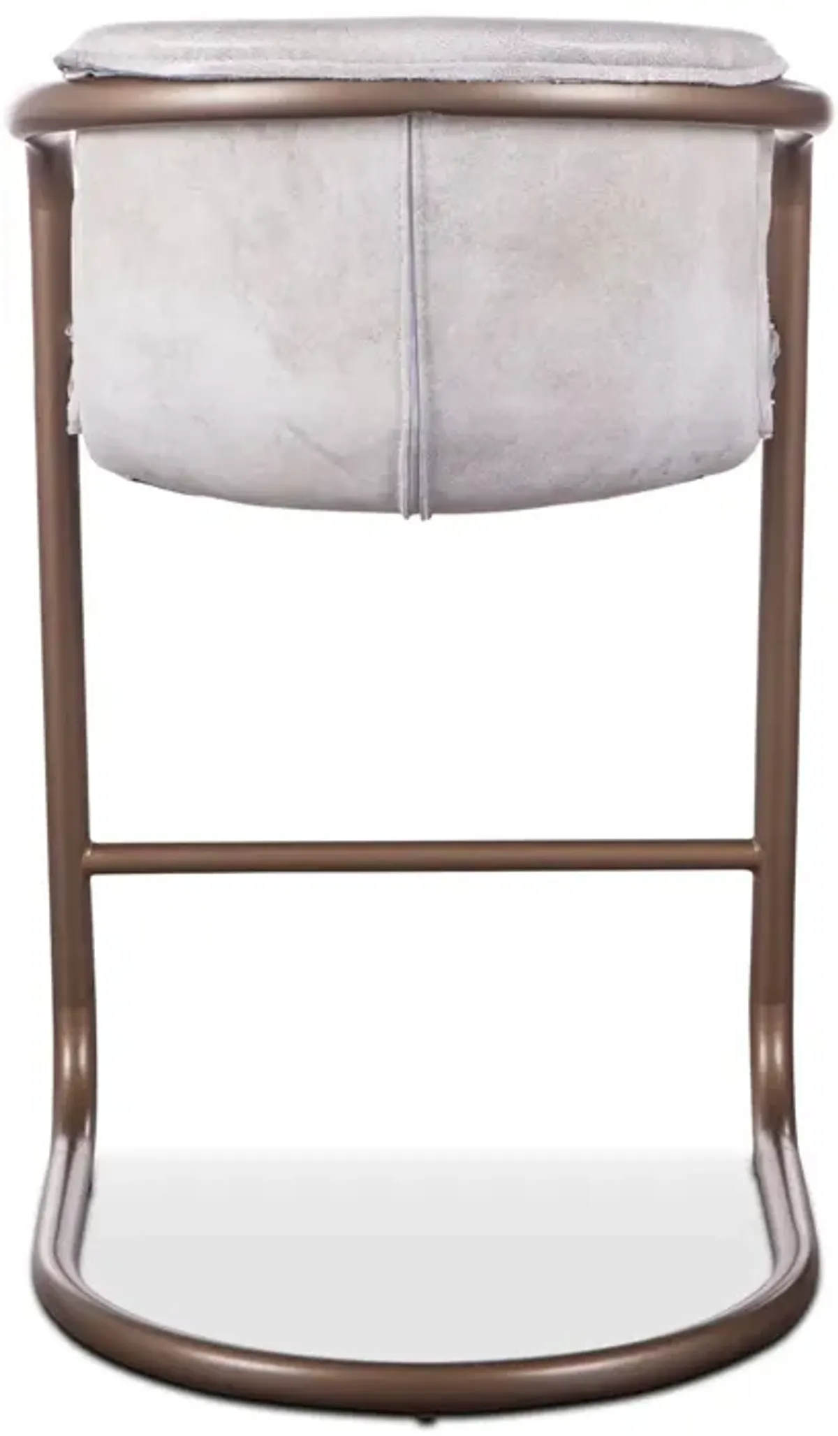 Home Trends Design Portofino Vintage White Leather Counter Stool