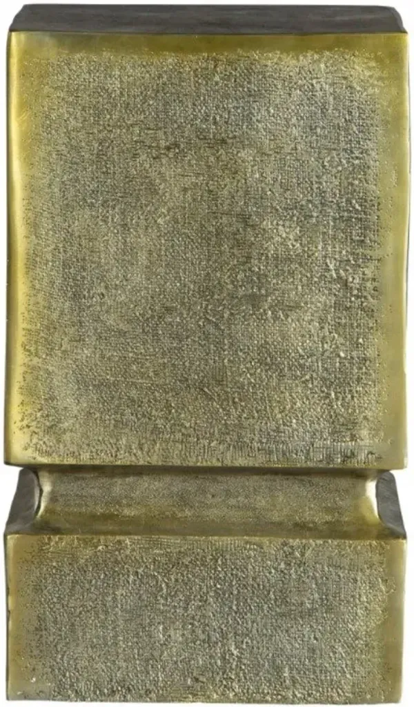 Hekman Dark Brass Rectangular Side Table