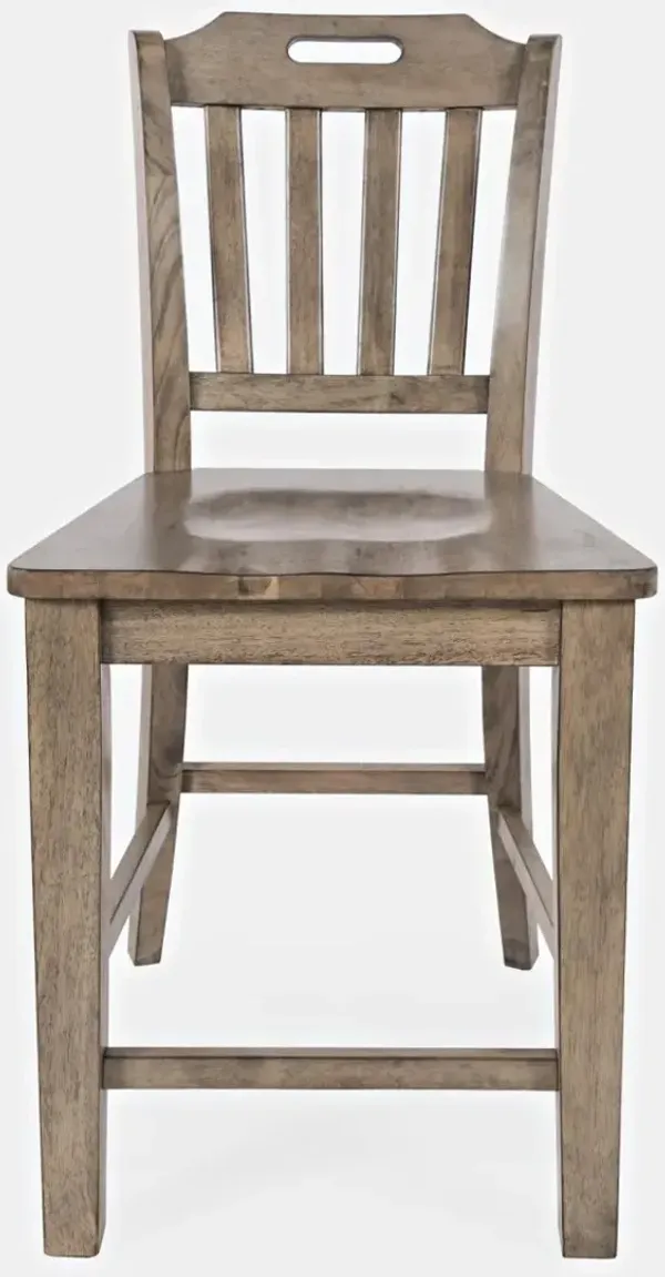 Jofran Prescott Park Handhold Stool Weathered Oak
