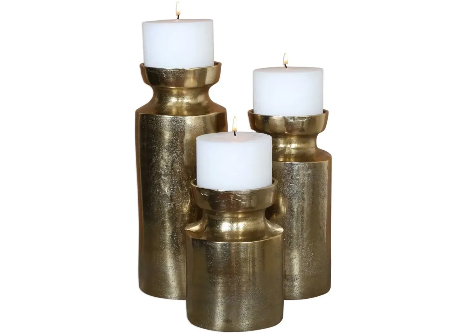 Uttermost Amina Antiqued Brass Candle Holders