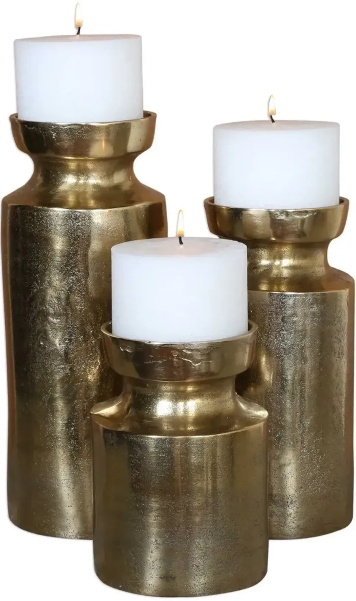 Uttermost Amina Antiqued Brass Candle Holders