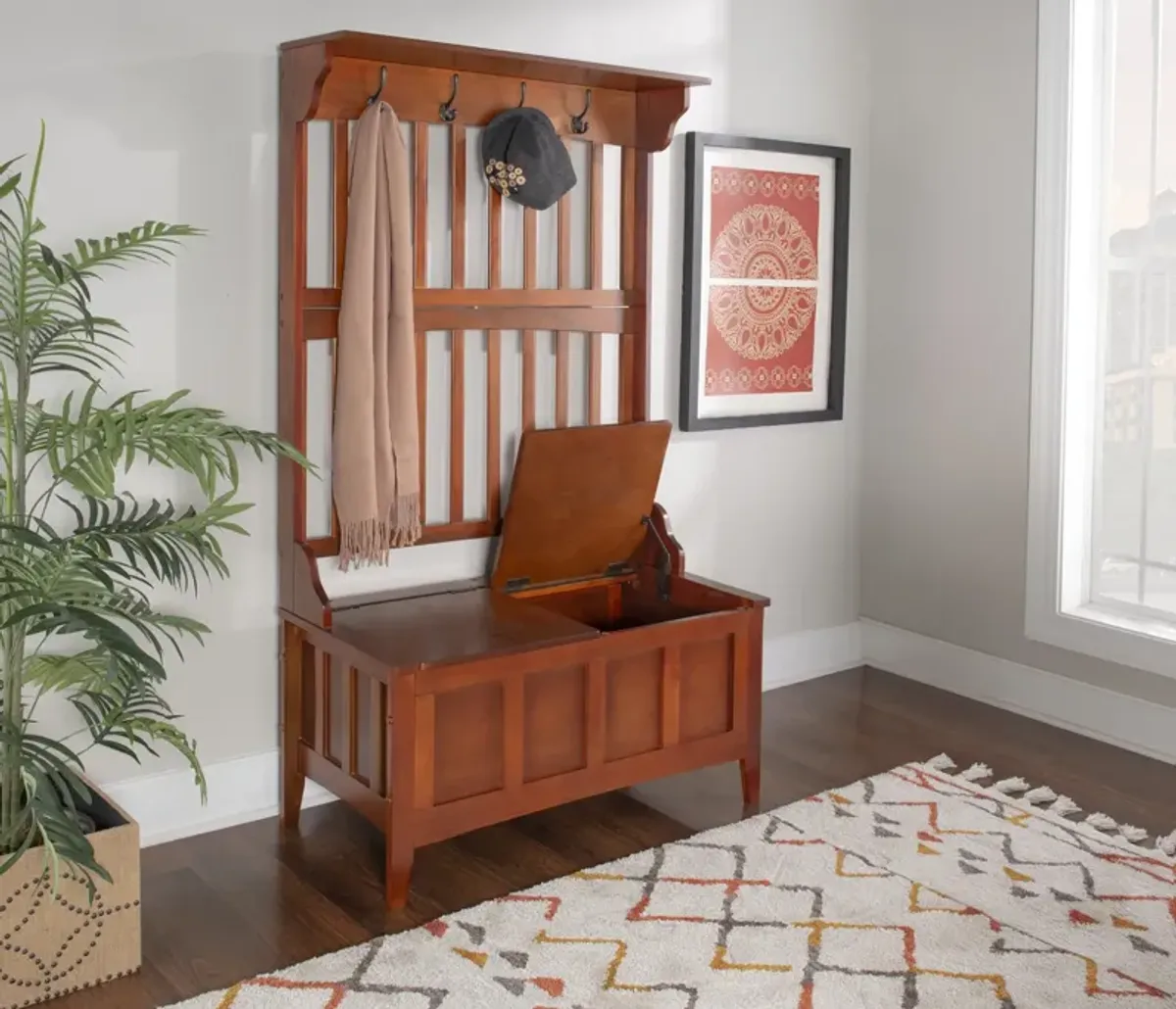 Linon Hall Tree with Storage Bench