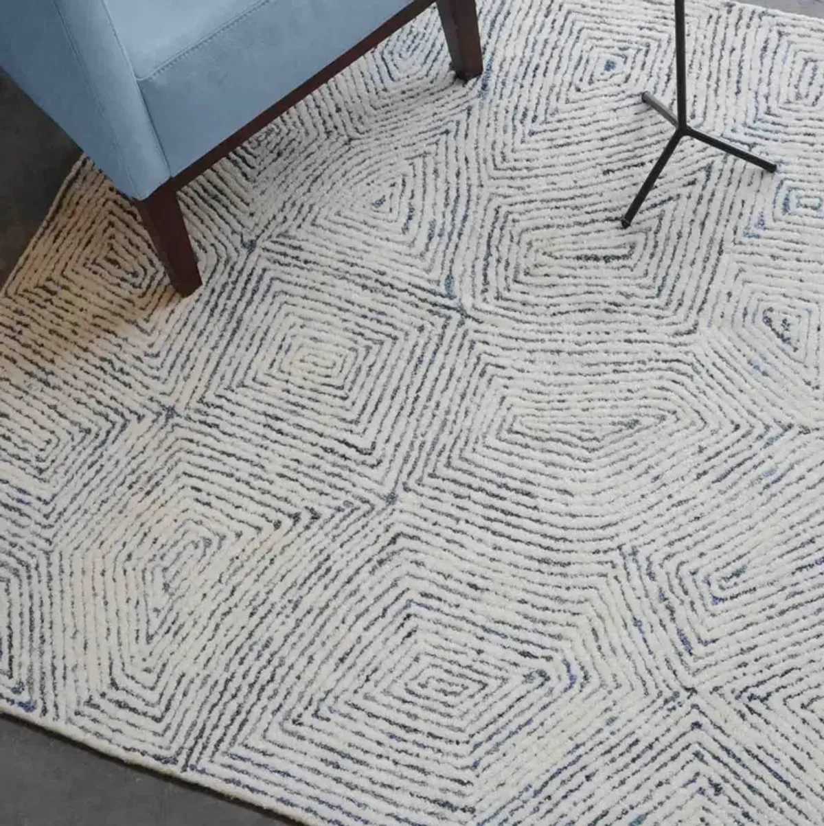 Uttermost Maze Blue 8 X 10 Rug