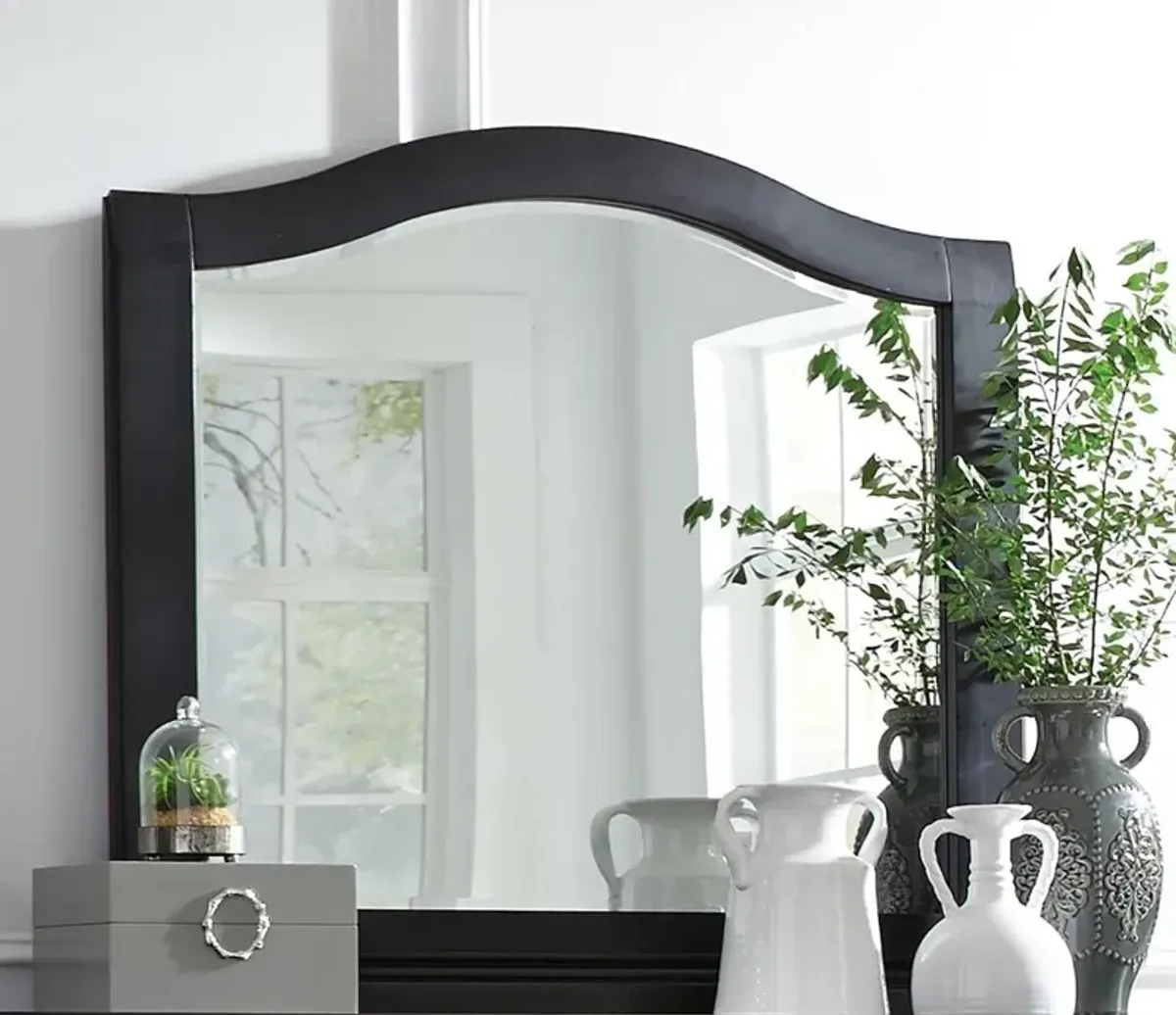 Aspenhome Oxford Rubbed Black Mirror