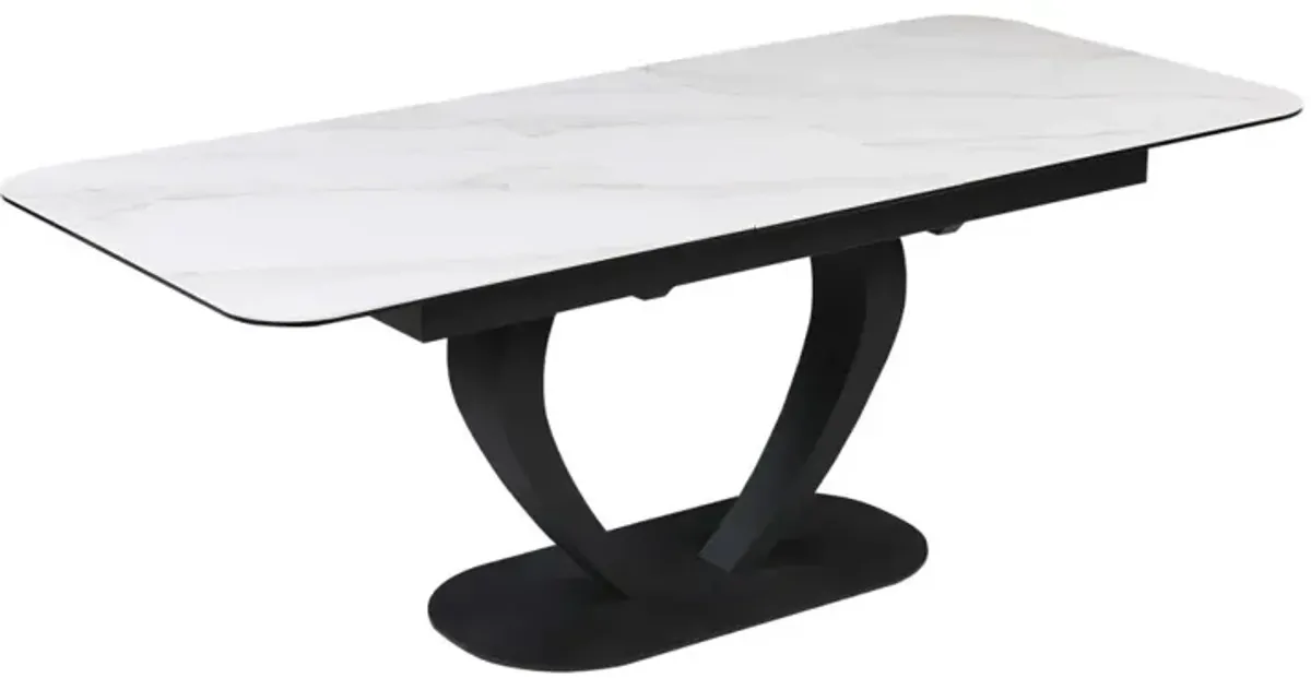 Chintaly Karlee Contemporary Extendable Sintered Stone Dining Table