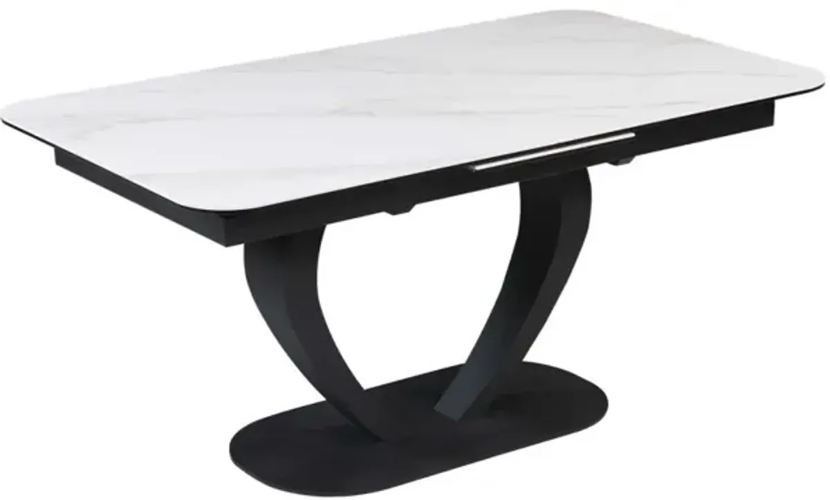 Chintaly Karlee Contemporary Extendable Sintered Stone Dining Table