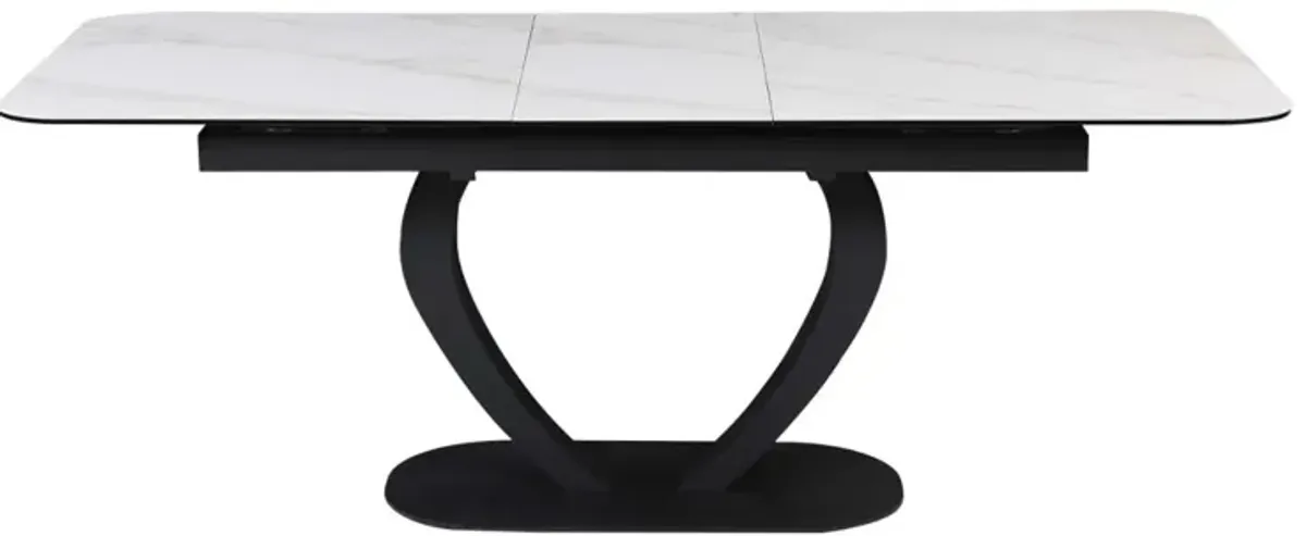 Chintaly Karlee Contemporary Extendable Sintered Stone Dining Table