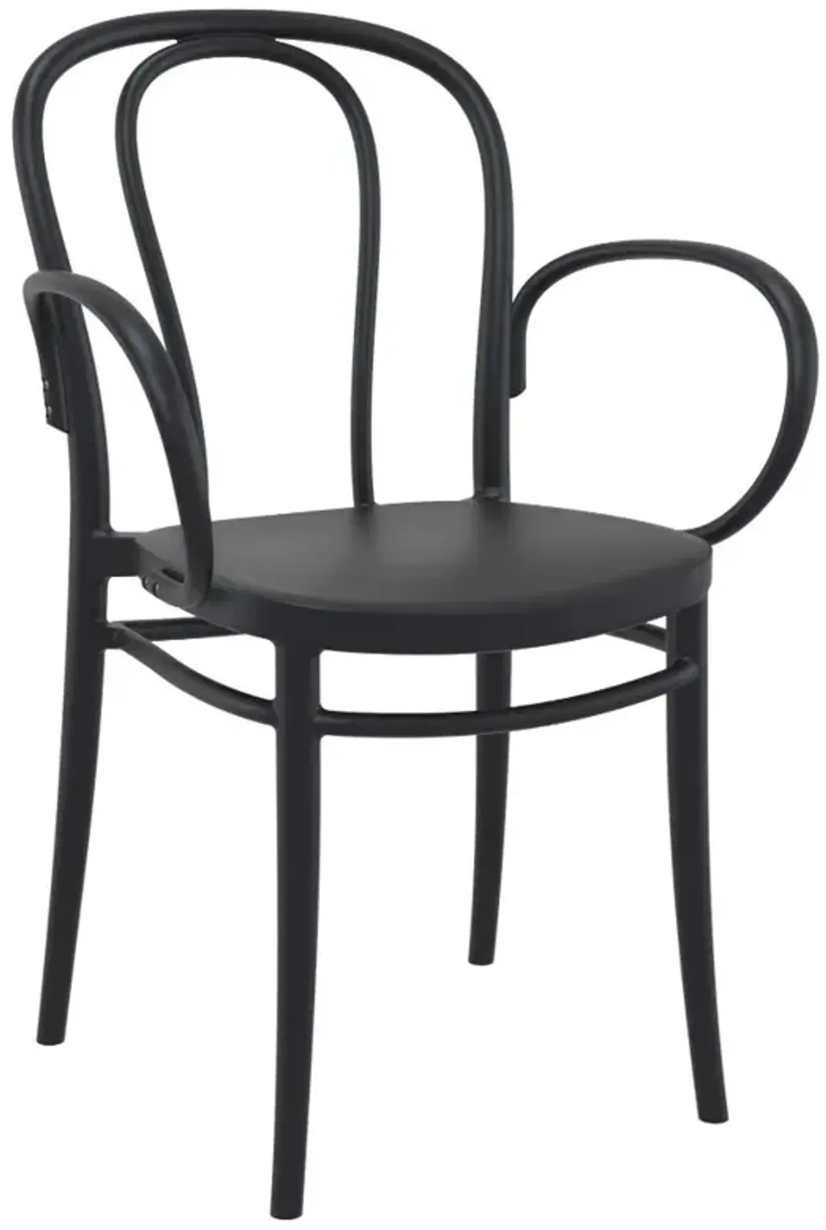 Compamia Victor XL Resin Outdoor Arm Patio Chair Black