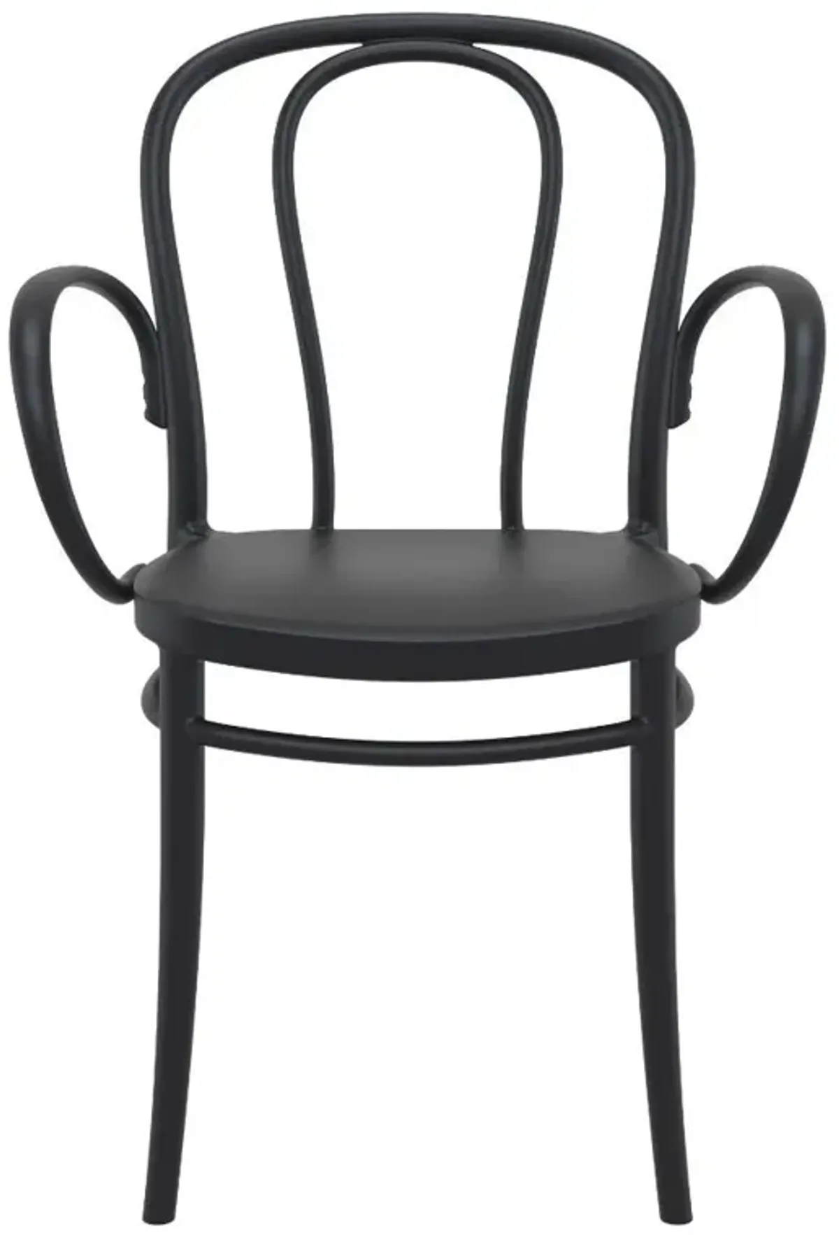 Victor XL Resin Outdoor Arm Patio Chair Black