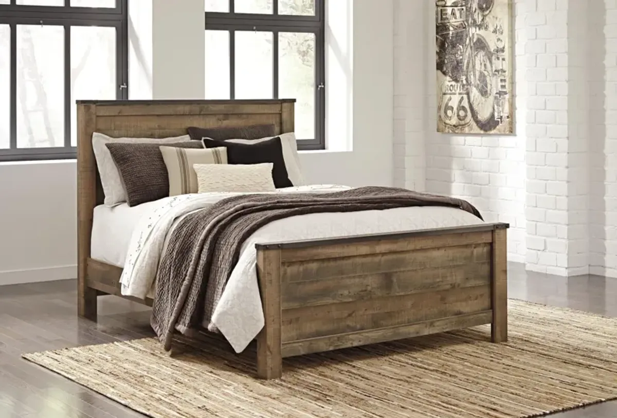 Ashley Trinell Rustic Brown Queen Panel Bed