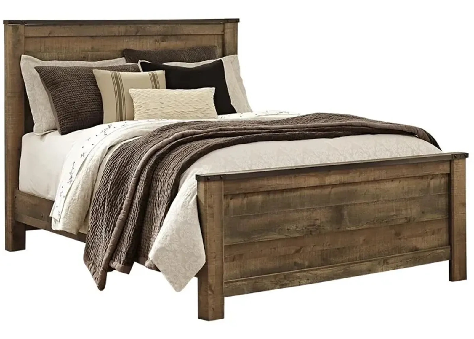 Ashley Trinell Rustic Brown Queen Panel Bed