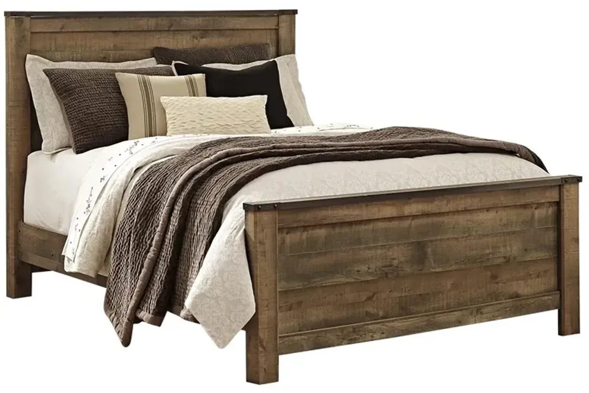 Ashley Trinell Rustic Brown Queen Panel Bed