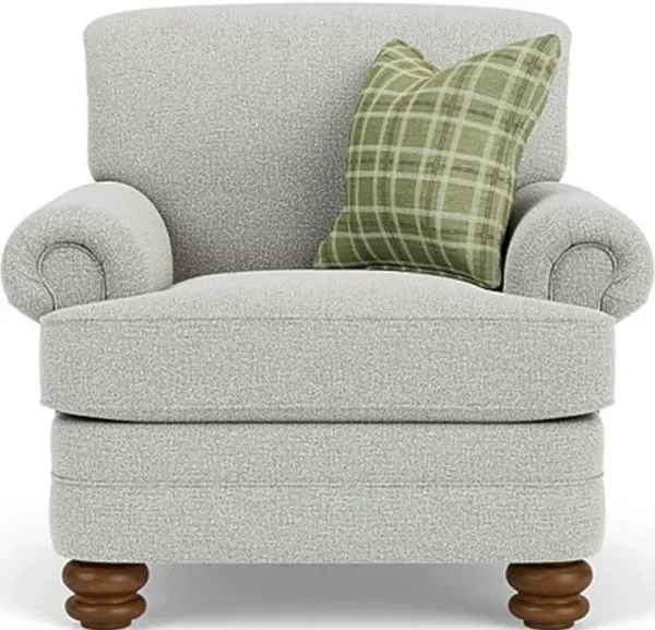 Flexsteel Bay Bridge Silver Fabric Glacier Chair