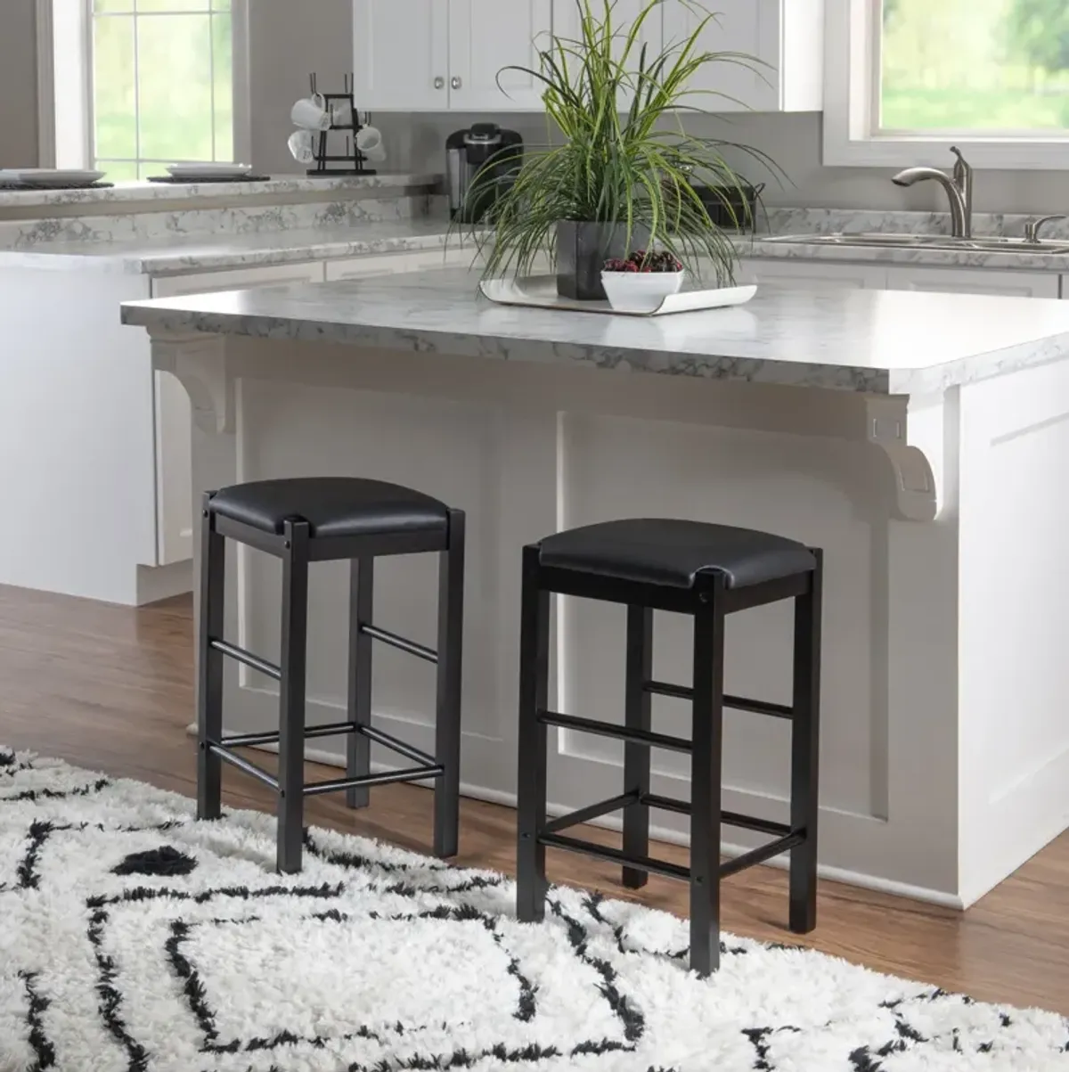 Linon Lancer Backless Counter Stool Black