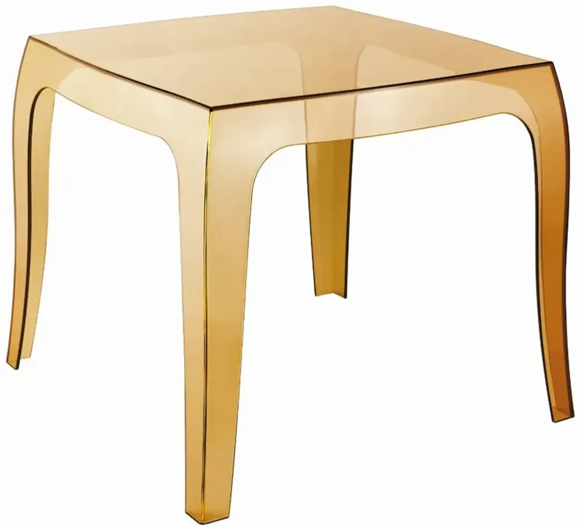 Compamia Queen Polycarbonate Side Table Transparent Amber