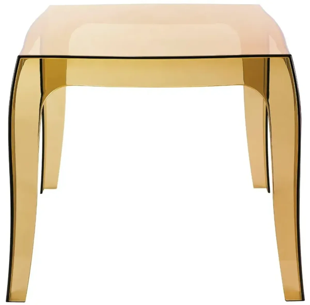 Compamia Queen Polycarbonate Side Table Transparent Amber